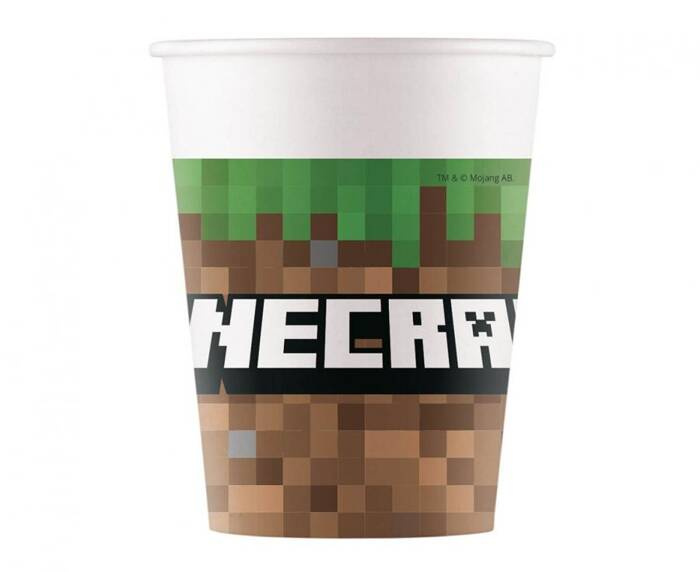 Kubeczki papierowe Minecraft 200ml 8 szt.