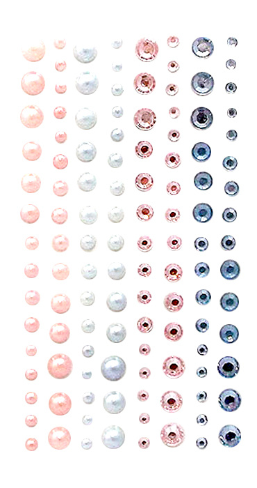 Kryształki samoprzylepne 120 szt. Sweet pink&blue