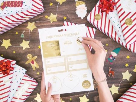 Papier ozdobny ŚWIĄTECZNY do pakowania prezentów Posypka 70x200 cm