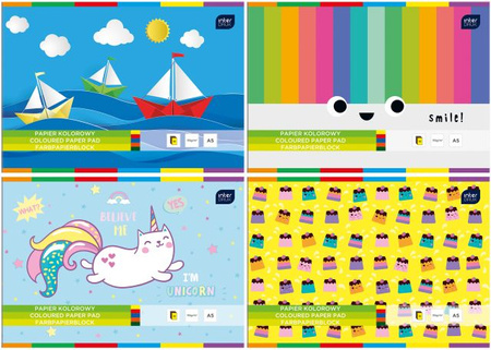 Zeszyt papierów kolorowych A5 10 kartek