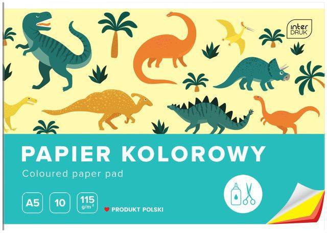 Zeszyt papierów kolorowych A5 10 kartek