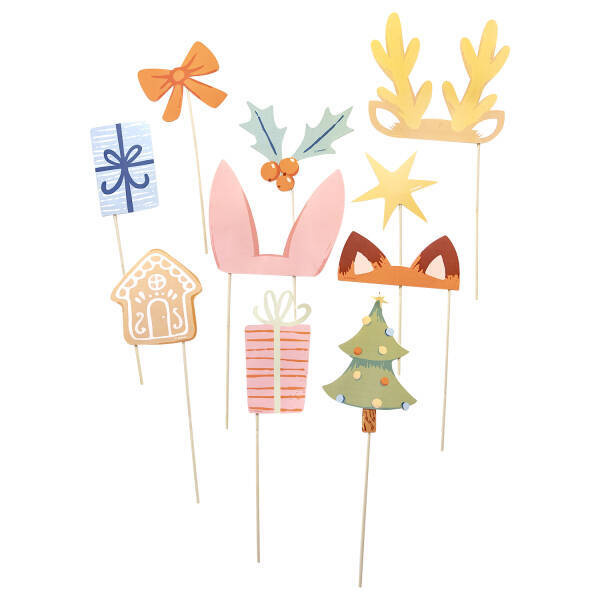 Foto rekwizyty ŚWIĄTECZNE Woodland 10 szt. pastel