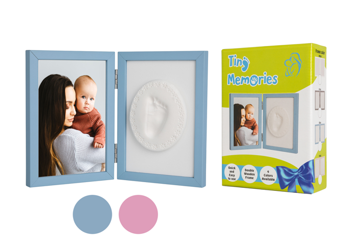 Odcisk bobasa ramka na zdjęcie z glinką Tiny Memories