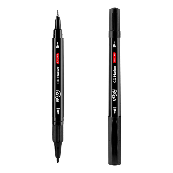 Marker CD dwustronny CZARNY Easy