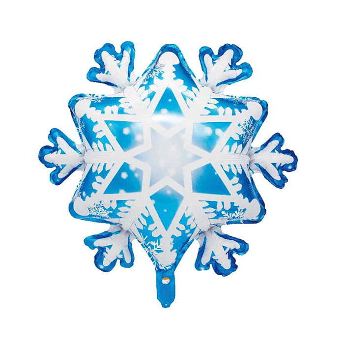 Płatek śniegu śnieżynka balon foliowy duży 68 x 72 cm