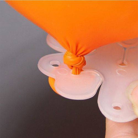 Łącznik klips do balonów, dekoracji balonowych KWIATEK 1 szt.