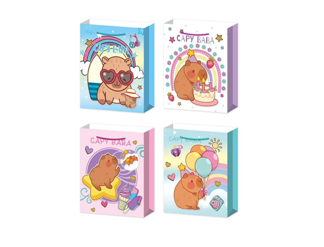 Torebka prezentowa Kapibara 32x26x10 cm MIX wzorów