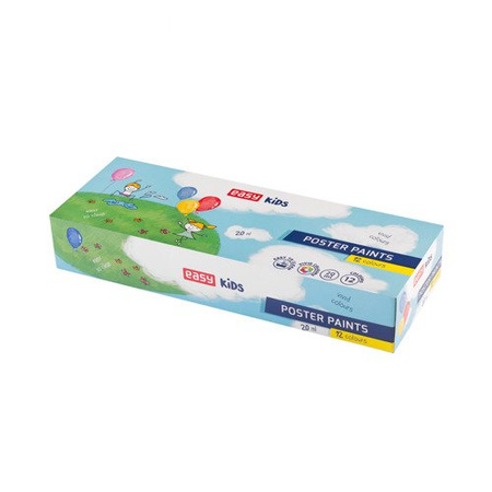 Farby plakatowe 12 kolorów Easy 12x20ml