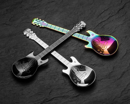 Łyżeczki muzyczne GITARY KOLOROWE 3 szt.