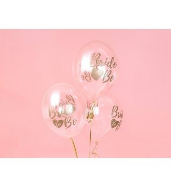Balony Bride to be 6 szt. platynowy