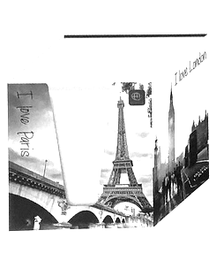 Kostka papierowa BIAŁA 90x90x90mm w kubiku kartonowym MIX wzorów