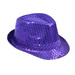 Kapelusz CEKINY na karnawał SUPER STAR fioletowy