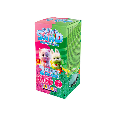 Zestaw FLUFFY SAND Puszysty piasek 2x70g różowo zielony