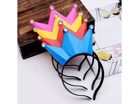 Korona na opasce świecąca LED