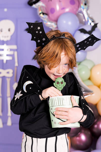 Wiaderko na cukierki Halloween 13,5 cm 2 szt. - OUTLET - delikatne wgniecenie