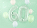Balon foliowy CYFRA 6 pastelowy zielony 72 cm