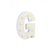 Świecąca Litera LED "G" Light Letter, drewniana biała 17x12 cm