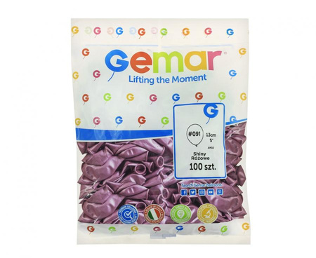 Balony Chrome Shiny 5 cali Gemar RÓŻOWE 100 szt.