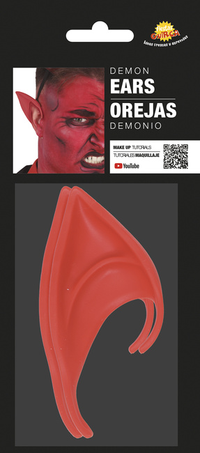 Sztuczne Uszy diabła demona lateksowe czerwone