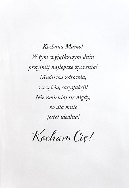 Kartka okolicznościowa na Dzień Mamy "Dziękuję za wszystko Mamo"