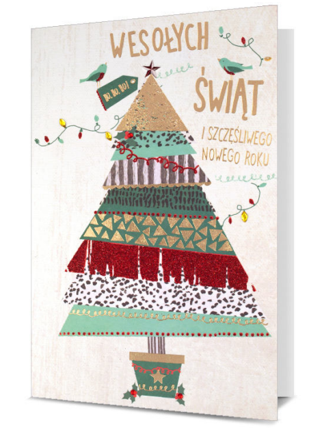 Kartka okolicznościowa Wesołych Świąt i szczęśliwego Nowego Roku!