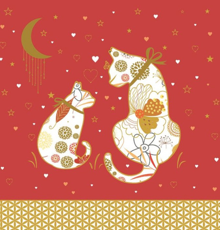 Kartka okolicznościowa ażurowa Kotki uniwersalna