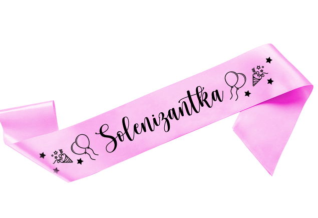 Szarfa urodzinowa satynowa - Solenizantka