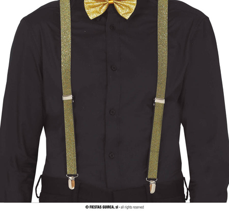 Szelki do spodni brokatowe elastyczne