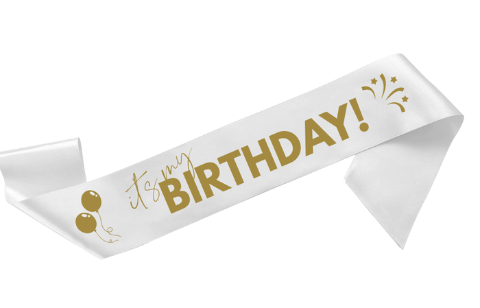 Szarfa urodzinowa satynowa - It's my BIRTHDAY!