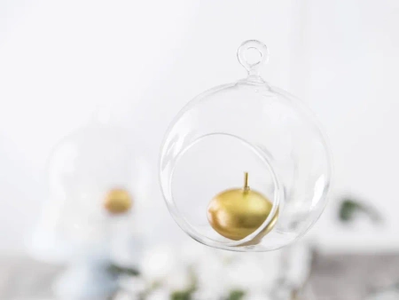 Kula szklana w otworem i wstążką, średnica 10cm 1 szt.