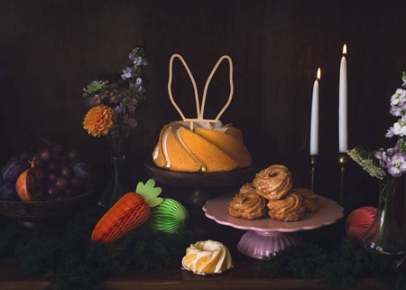 Topper drewniany dekoracyjny Uszy Królika 20 cm