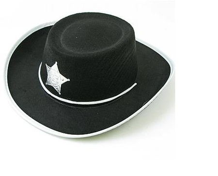 Kapelusz Kowbojski czarny ze srebrną gwiazdą rozmiar S