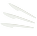 Noże wielorazowe białe, z tworzywa sztucznego 18 cm zestaw 8 sztuk