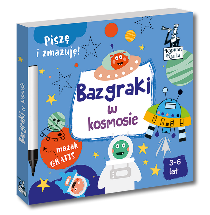 BAZGRAKI W KOSMOSIE (3-6 LAT) KSIĄŻKA + MAZAK KAPITAN NAUKA
