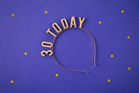 Opaska złota 30 TODAY Urodziny