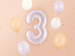 Balon foliowy CYFRA 3 pastelowy fioletowy 72 cm