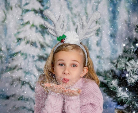 Opaska Rogi Renifera LUX srebrna