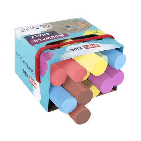 Kreda kolorowa 15 sztuk okrągła chodnikowa duża Easy