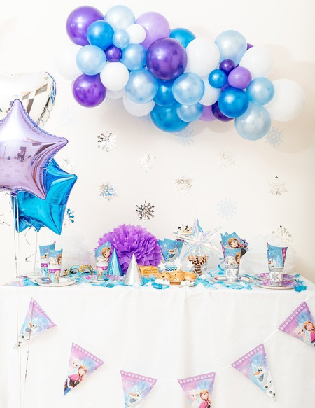 GIRLANDA BALONOWA gotowy zestaw - Kraina Lodu