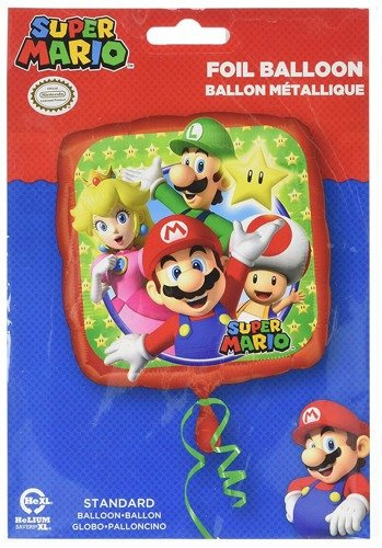Super Mario kwadratowy balon foliowy 43cm