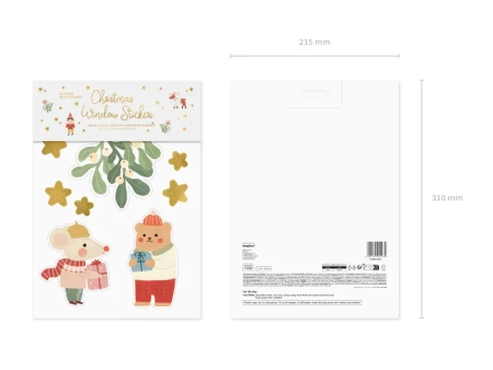 Świąteczne Naklejki na okno 40 szt. mix