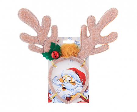 Opaska Rogi Renifera LUX brązowa