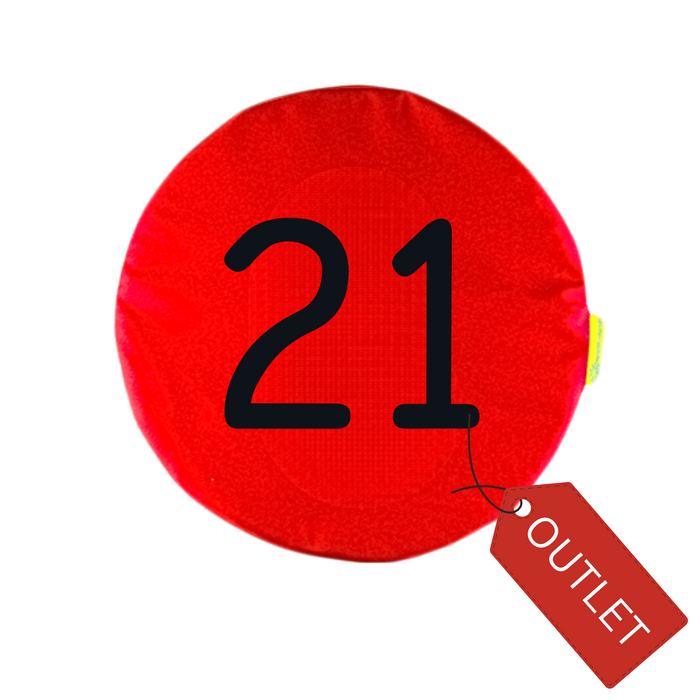 Poduszka Czerwona liczba 21 1 szt.- OUTLET - wada nadruku