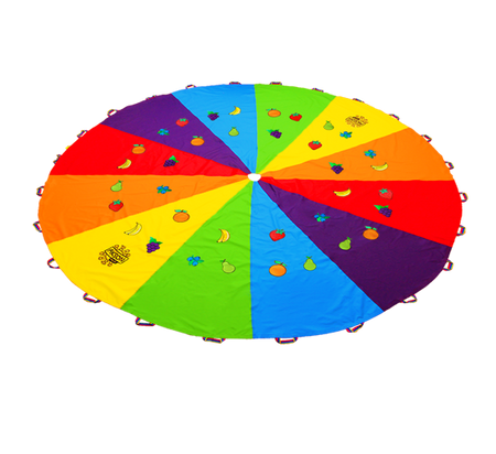 Chusta Edukacyjna AKSON 3m Zestaw małe koła + 36 owoców