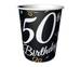 Kubeczki papierowe 50 URODZINY 200 ml 6 szt.
