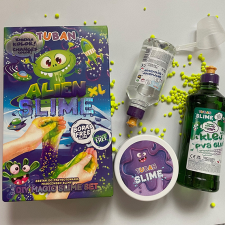 Zestaw Slime DIY ALIEN SLIME XL fioletowy zmieniający kolor