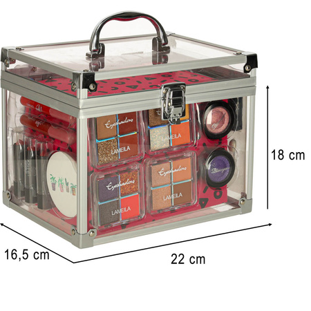Kuferek zestaw kosmetyków do makijażu domowe spa walizka XXL