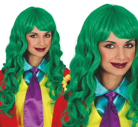 Peruka zielona dluga damska Joker
