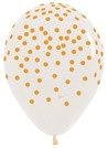 Balony Sempertex Złote Konfetti 12 cali 50 szt.
