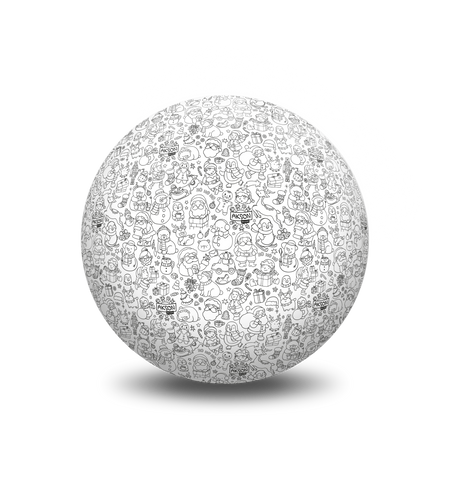 Piłka Balonowa do kolorowania XXL Akson wersja świąteczna MIKOŁAJ